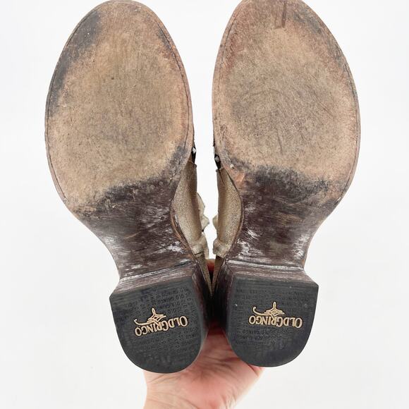 Old Gringo Mexicana Metallic Star Studded Western Cowgirl Ankle Boot size 7.5 - Picture 10 of 12